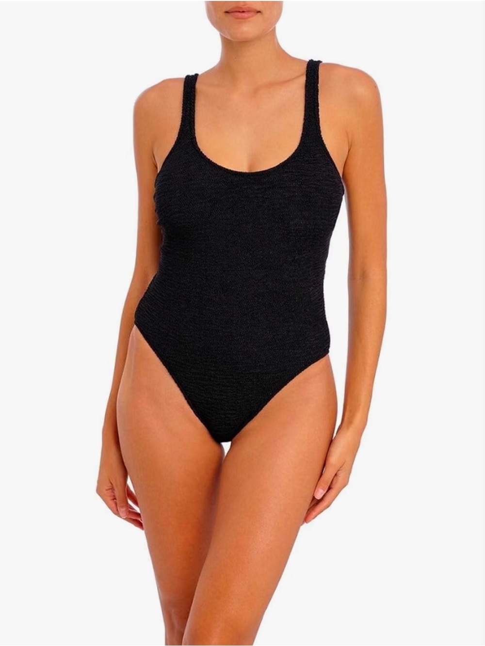 Freya Ibiza Waves Underwire Black One-Piece Swimsuit — NWT | Size 32I
